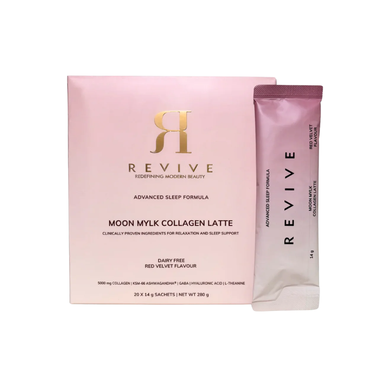 [REV013] Moon Mylk Collagen Latte - Advanced Sleep Formula Red Velvet 20x14g